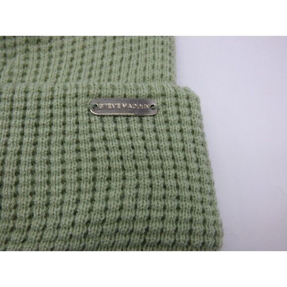 Steve Madden Waffle Beanie, OS, Mint - Picture 4 of 7
